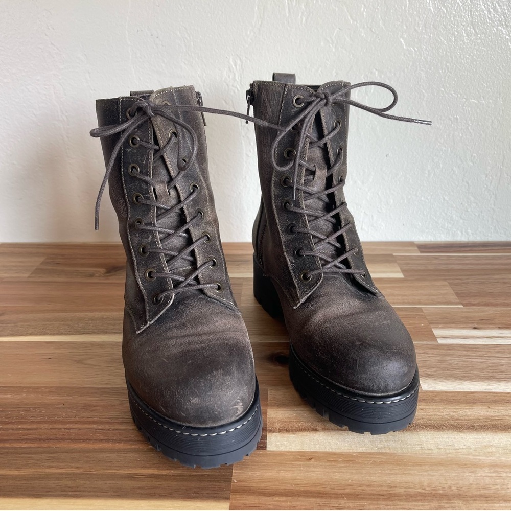 Taos Brown Distressed Leather size Eu 38 US 7-7.5 - Picture 2 of 8